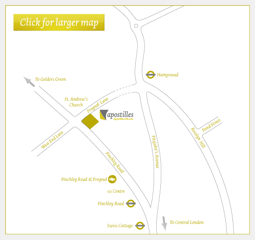 Location map for Apostilles UK